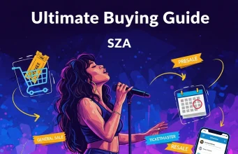SZA Tickets Concert: The Ultimate Buying Guide Modern concert guide infographic illustrating SZA tickets and the ultimate buying guide, featuring official ticket platforms, price tiers, presale access, seating selection, verified purchase steps, fraud prevention tips, and venue experience visuals in a clean stylish music event design.