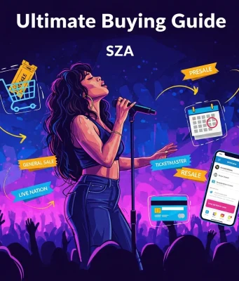 SZA Tickets Concert: The Ultimate Buying Guide Modern concert guide infographic illustrating SZA tickets and the ultimate buying guide, featuring official ticket platforms, price tiers, presale access, seating selection, verified purchase steps, fraud prevention tips, and venue experience visuals in a clean stylish music event design.